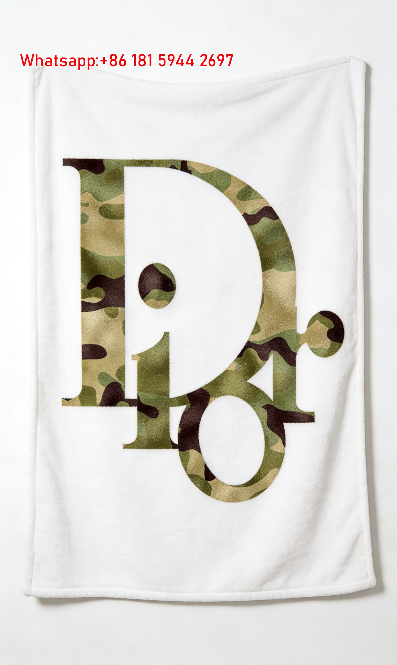 Camouflage Dior Style Flannel Throw Blanket D005